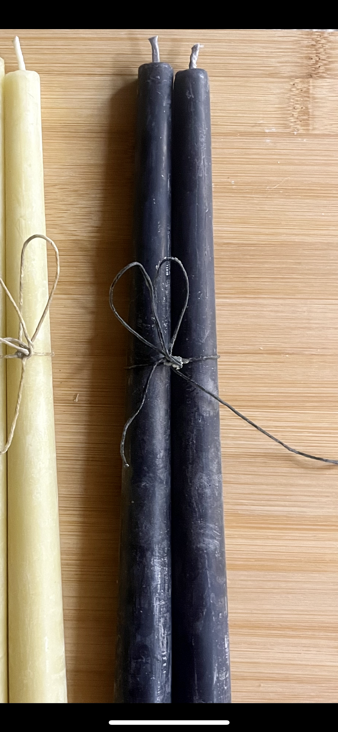 Beeswax Standard Taper Pair, Black