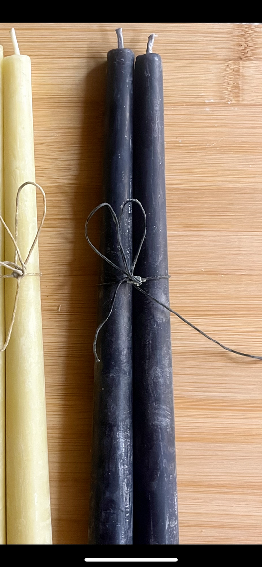 Beeswax Standard Taper Pair, Black